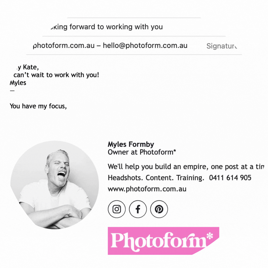 Make a headshot photography GIF in Canva to boost email